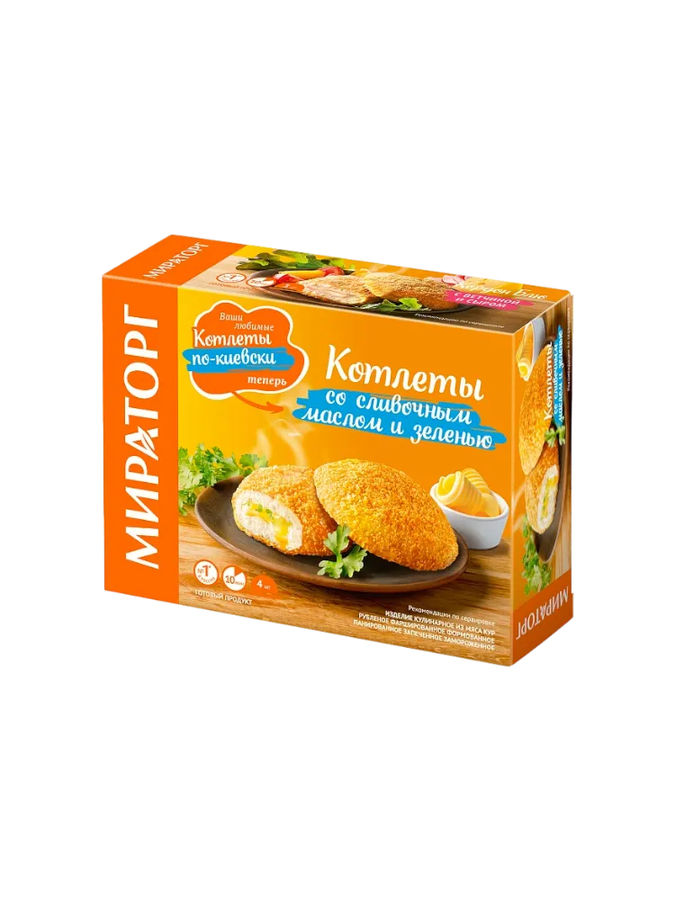 КОТЛЕТЫ МИРАТОРГ 360Г СЛИВ МАСЛО/ЗЕЛЕНЬ