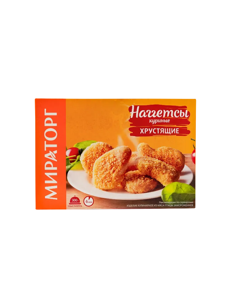 НАГГЕТСЫ МИРАТОРГ 250Г КУРИНЫЕ ХРУСТЯЩИЕ