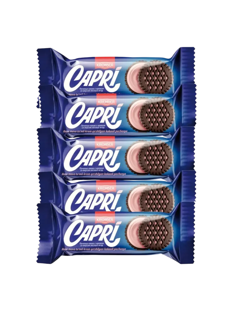 ПЕЧЕНЬЕ KREMBER CAPRI 80Г КАКАО С ЛЕСНОЙ ЯГОДОЙ - фото 1