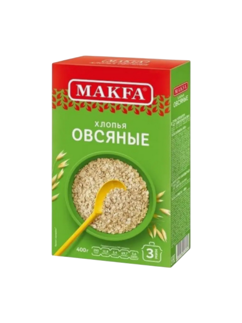 КРУПА МАКФА 400Г ХЛОПЬЯ ОВСЯНЫЕ