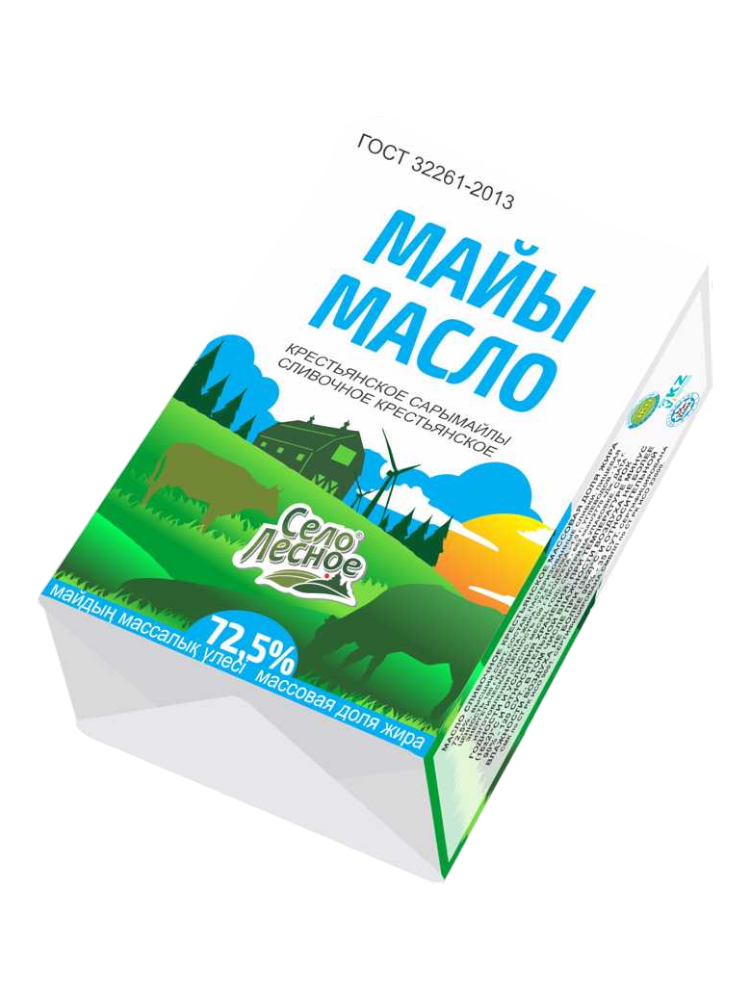 МАСЛО СЛИВ СЕЛО ЛЕСНОЕ 180Г 72.5% КРЕСТЬЯНСКОЕ