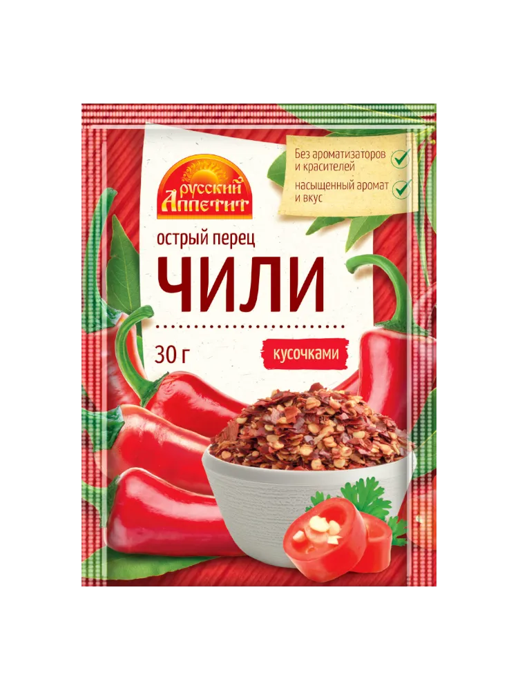 ПЕРЕЦ РА 30Г ЧИЛИ ОСТРЫЙ КУСОЧКАМИ