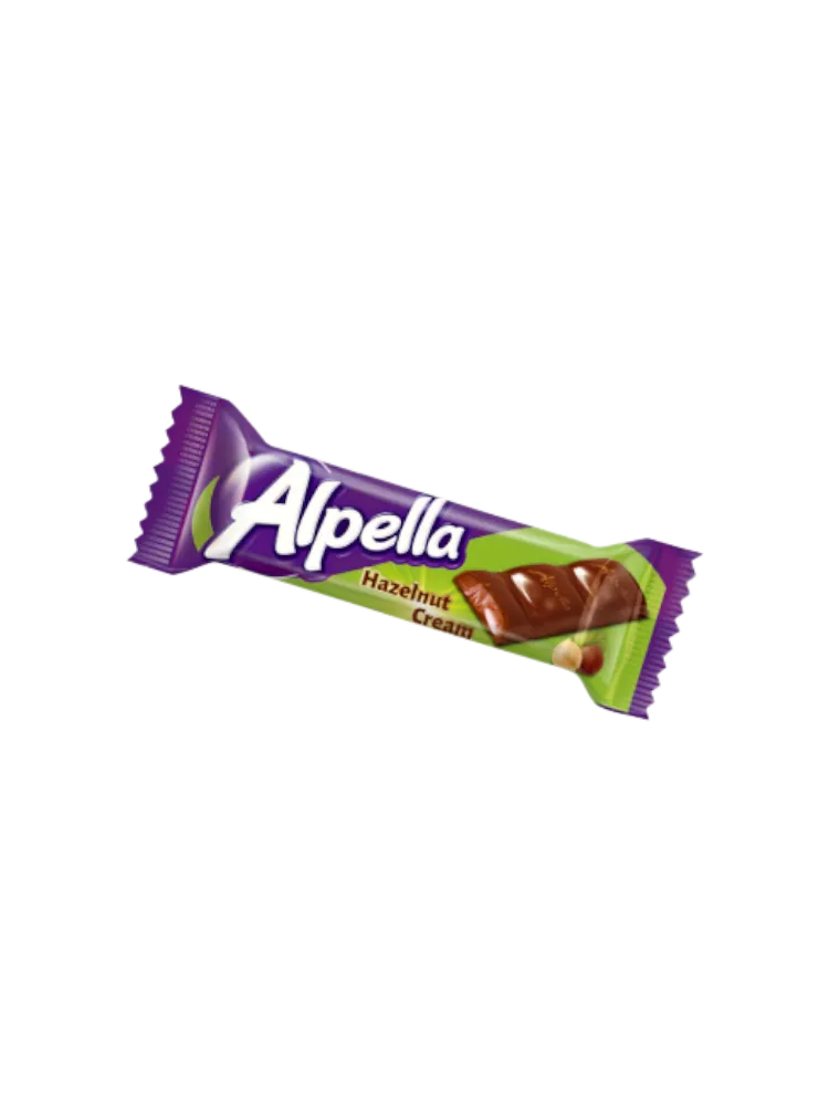 БАТОНЧИК ALPELLA CHOCO BAR С ГЛАЗУРЬЮ И КРЕМОМ ИЗ ФУНДУКА 35ГР
