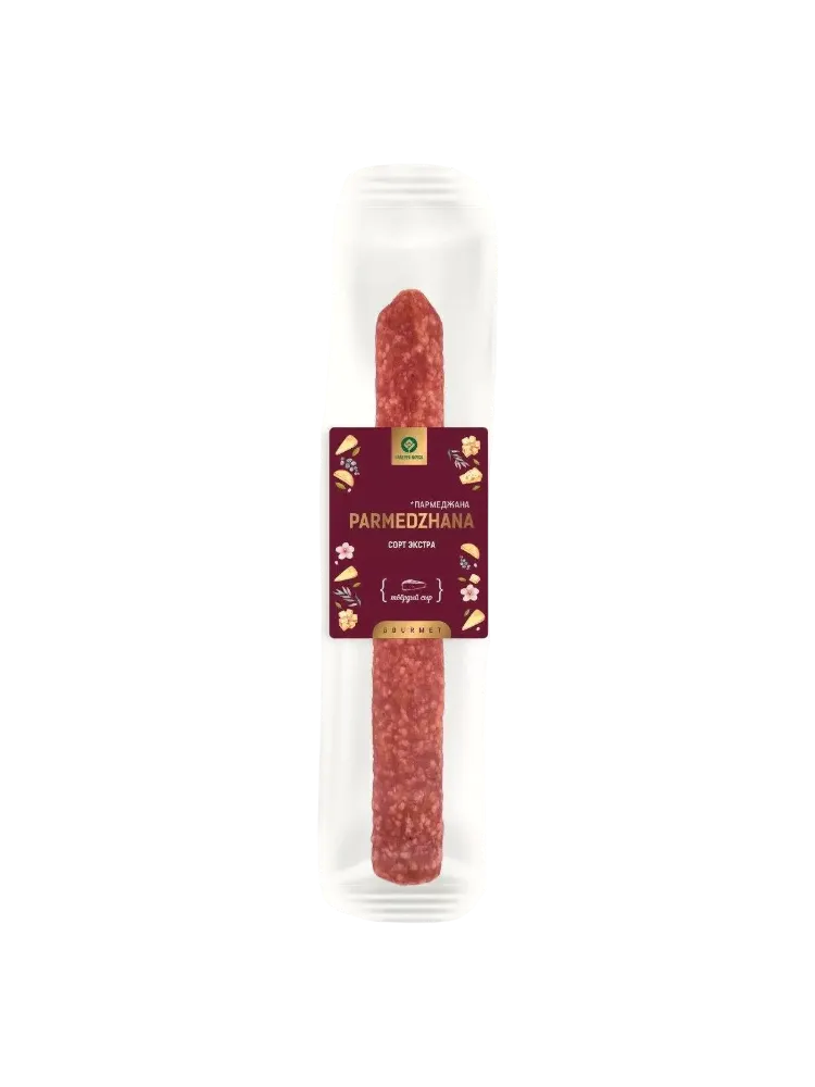 КОЛБАСА ГАЛЕРЕЯ ВКУСА ПАРМЕДЖАНА С СЫРОМ ЭКСТРА С/В 120Г
