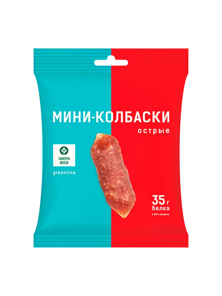 МИНИ-КОЛБАСКИ ГАЛЕРЕЯ ВКУСА ОСТРЫЕ ЭКСТРА С/В 60Г