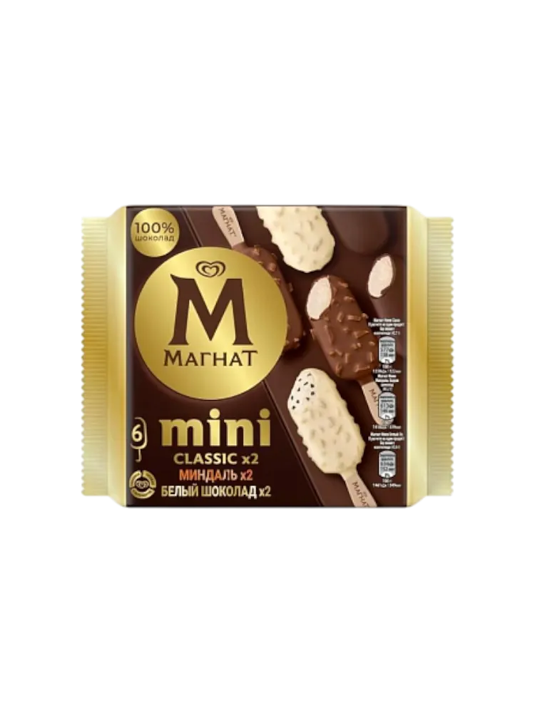 ЭСКИМО MAGNAT MINI МИНДАЛЬ В МОЛ. ШОКОЛАДЕ 330МЛ - фото 1