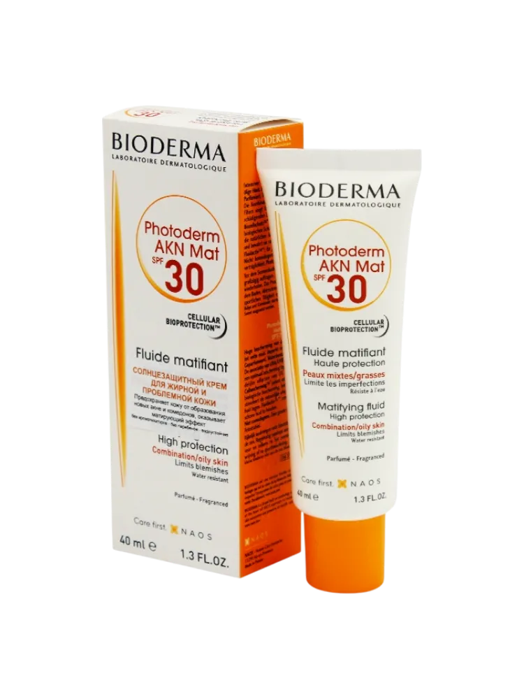 Bioderma Photoderm АКН МАТ Cолнцезащитный крем  SPF30+ 40мл