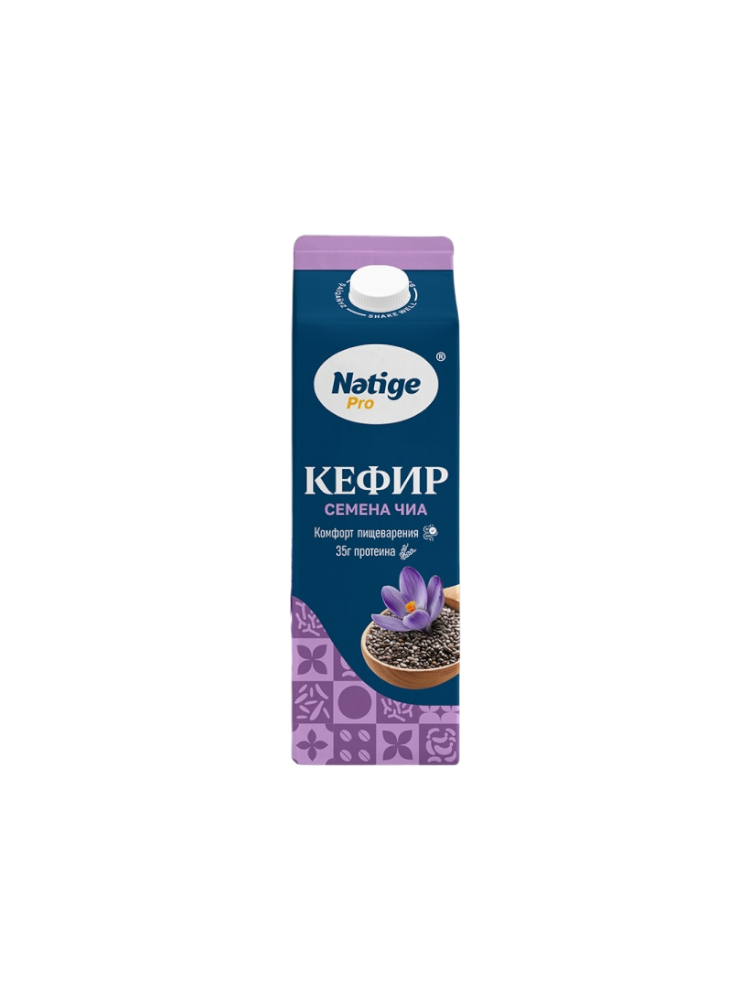 КЕФИР НЭТИЖЕ PROTEIN С СЕМЕНАМИ ЧИА 1,0 % 900Г