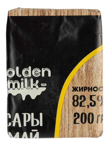 МАСЛО GOLDEN MILK 200Г СЛИВОЧНОЕ 82,5%