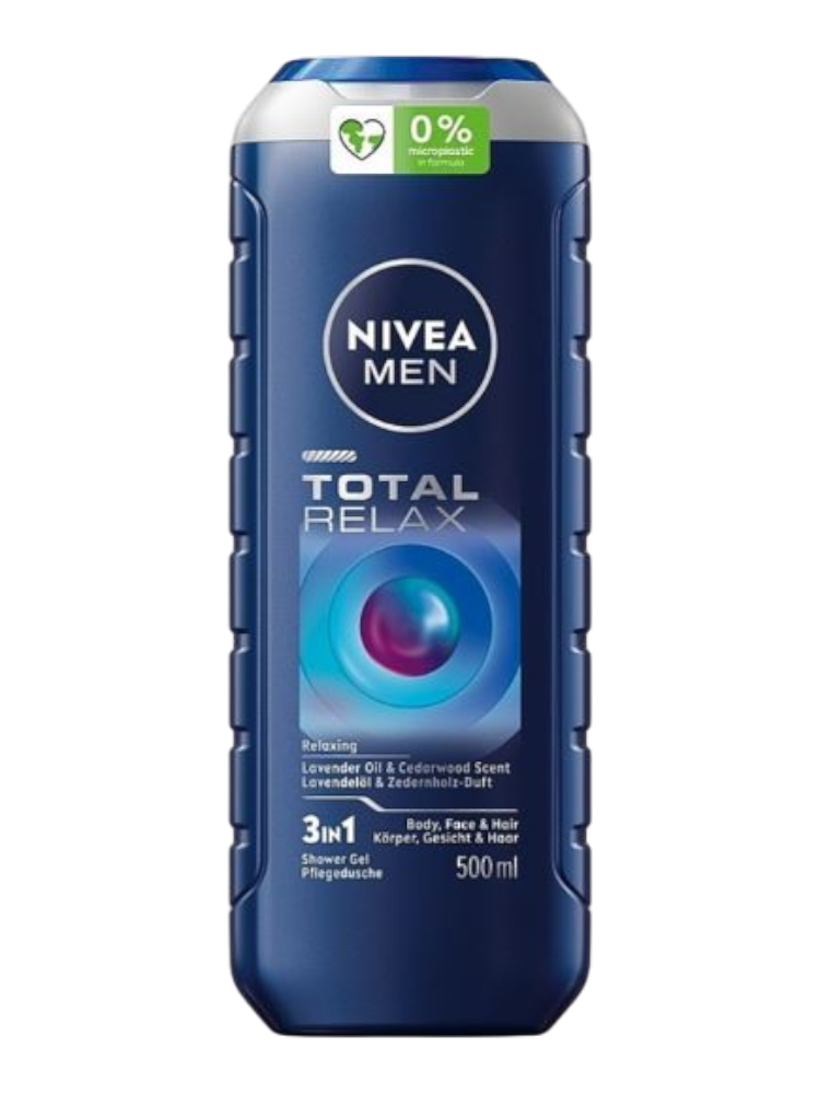ГЕЛЬ Д/ДУША NIVEA MEN ТOTAL RELAX 2В1 Д/ТЕЛА И ВОЛОС 500МЛ