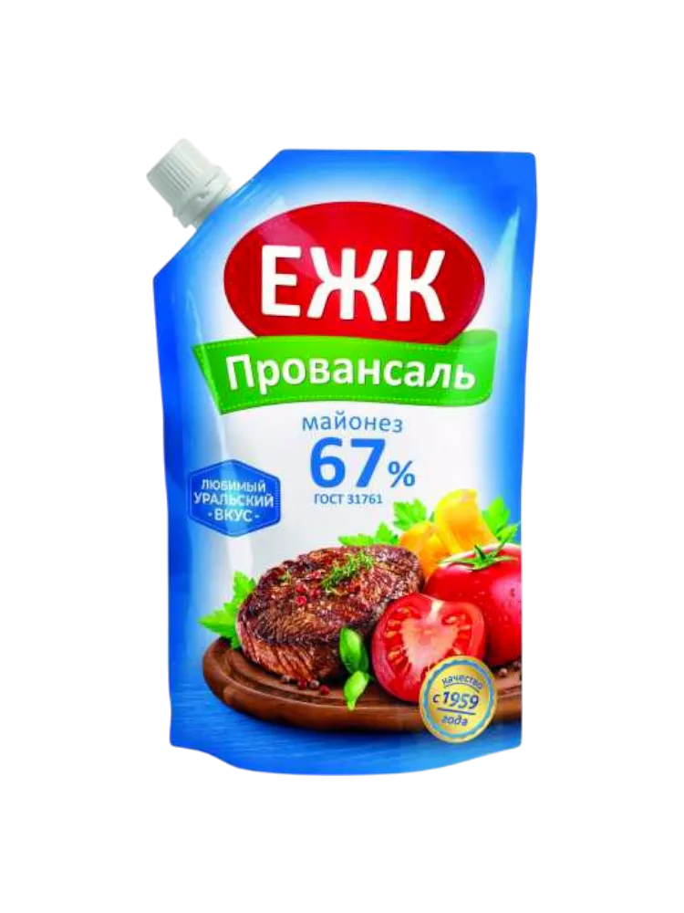 МАЙОНЕЗ ЕЖК 400МЛ ПРОВАНСАЛЬ 67%