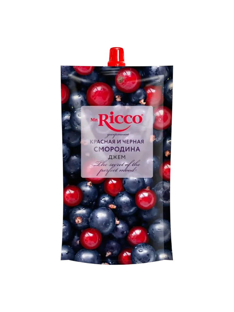 ДЖЕМ MR.RICCO 300ГР ДЕСЕРТНЫЙ КРАСНАЯ И ЧЕРНАЯ СМОРОДИНА Д/П
