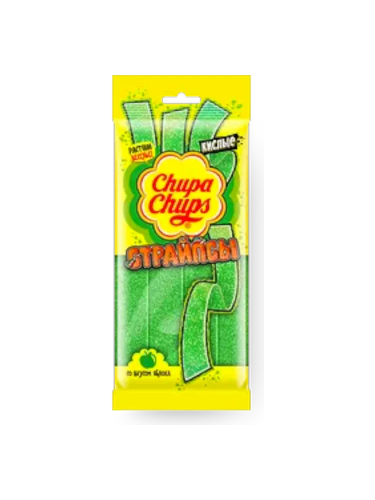 ЖЕВ МАРМЕЛАД CHUPA CHUPS  SOUR LONG BELTS ЯБЛОКО 120Г