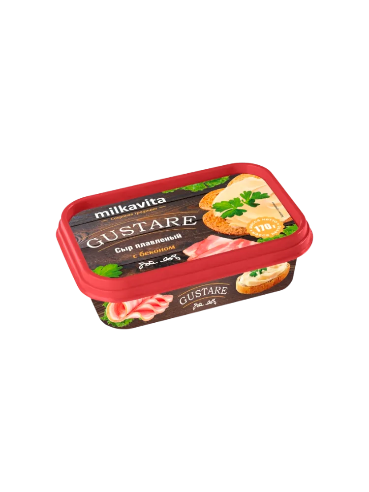 СЫР ПЛАВ МИЛКАВИТА 170Г С БЕКОНОМ 40%