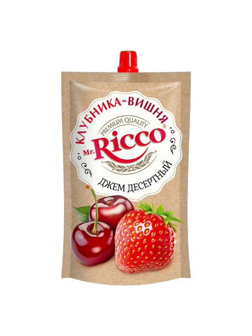 ДЖЕМ MR.RICCO 300ГР ДЕСЕРТНЫЙ КЛУБНИКА ВИШНЯ Д/П