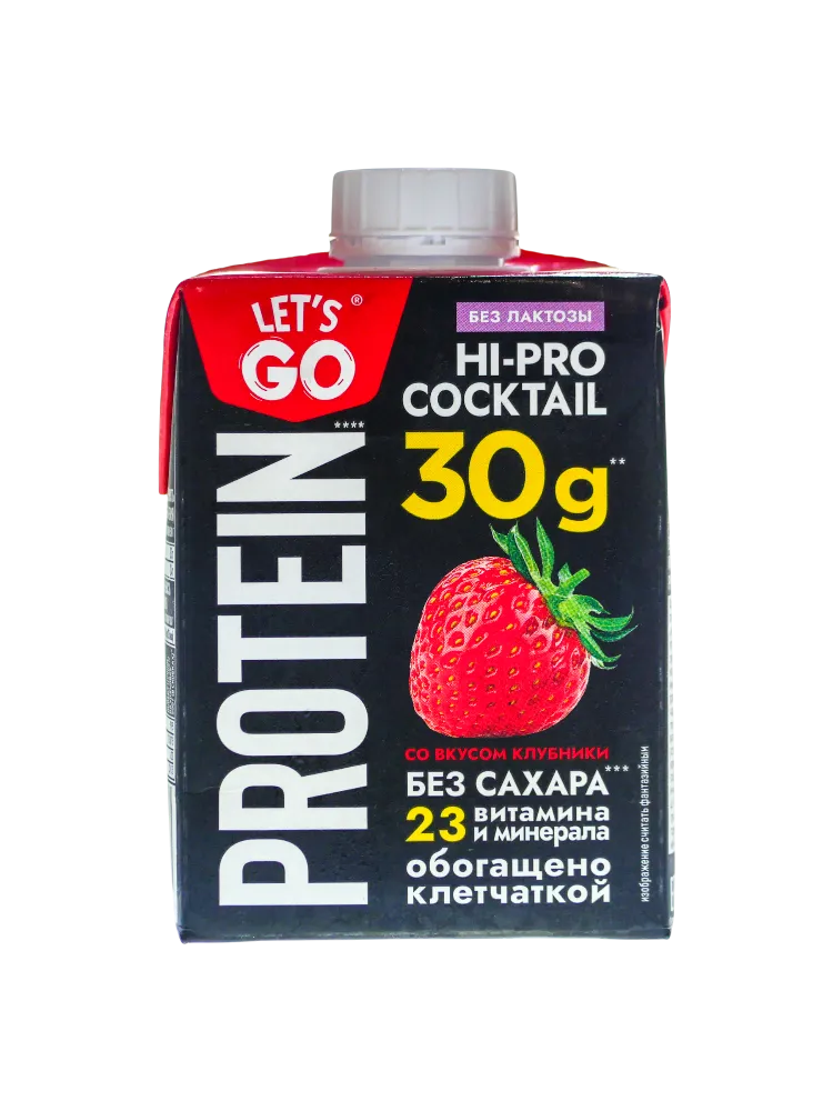 КОКТЕЙЛЬ МОЛ LETS'GO 500Г КЛУБНИКА ТБА 0%