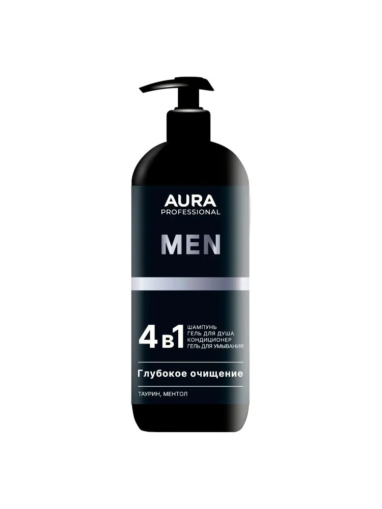 ШАМПУНЬ AURA PROFESSIONAL MEN ГЛУБОКОЕ ОЧИЩЕНИЕ 1000МЛ