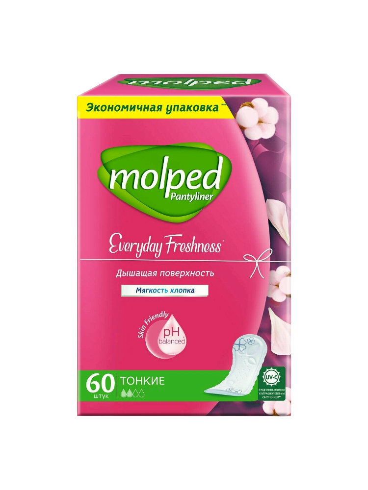ЕЖЕДНЕВНЫЕ ПРОКЛАДКИ MOLPED 60ШТ EVERYDAY FRESH