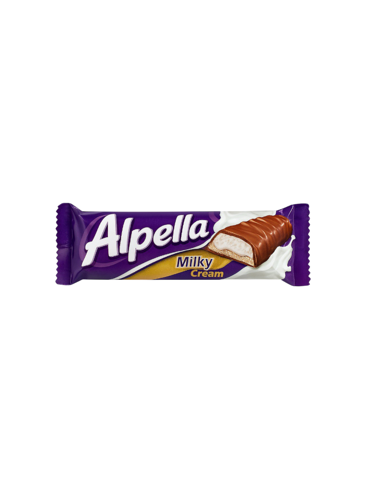 БАТОНЧИК ALPELLA В ГЛАЗУРИ С МОЛОЧНЫМ КРЕМОМ 35Г