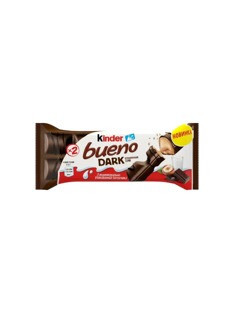 ВАФЛЯ KINDER BUENO 43Г DARK - фото 1