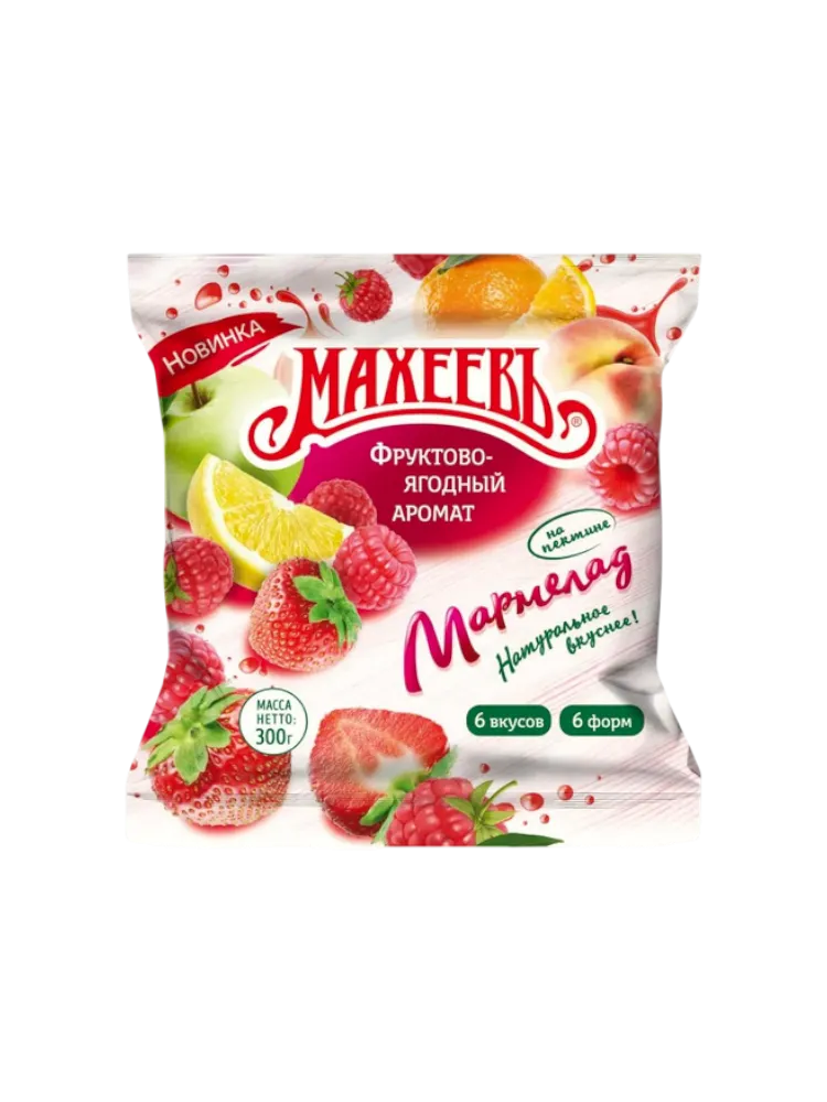 МАРМЕЛАД МАХЕЕВ 300Г ФРУКТОВО-ЯГОДНЫЙ АРОМАТ
