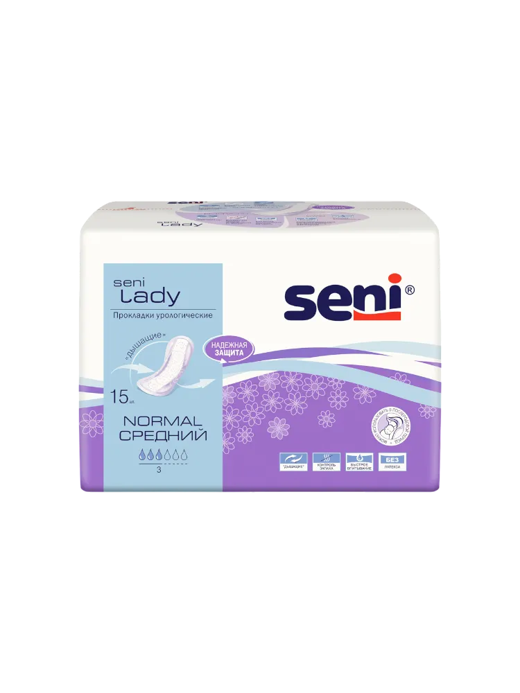 ПРОКЛАДКИ SENI LADY УРОЛОГИЧЕСКИЕ NORMAL 15ШТ