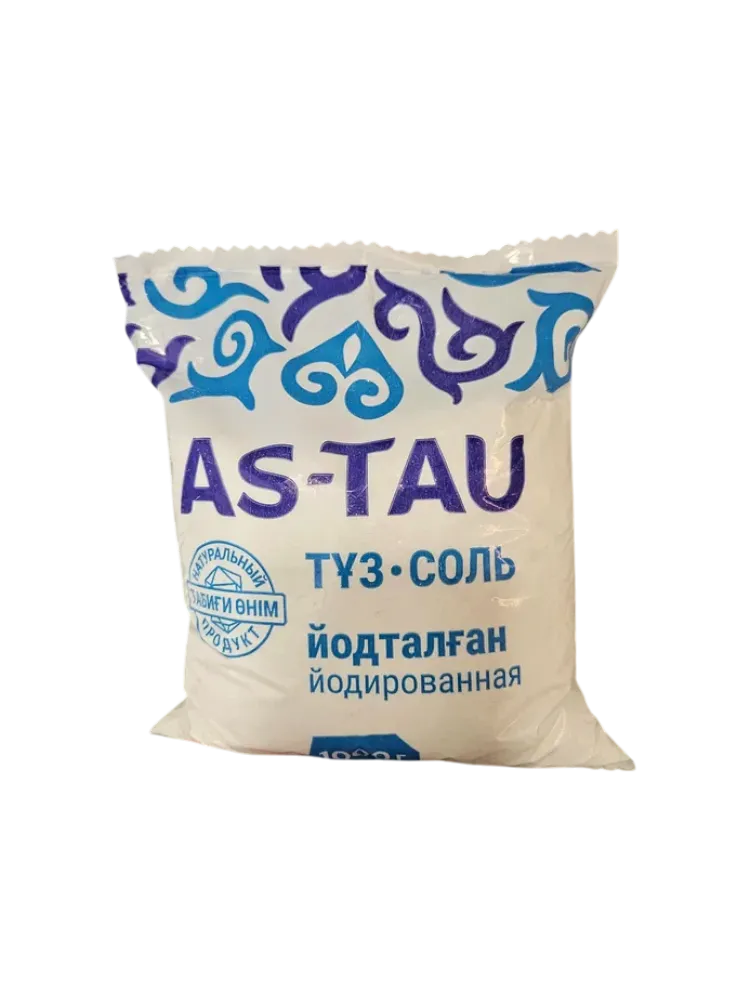 СОЛЬ AS-TAU 1КГ ПИЩЕВАЯ ЙОДИРОВАННАЯ ПОМОЛ №1