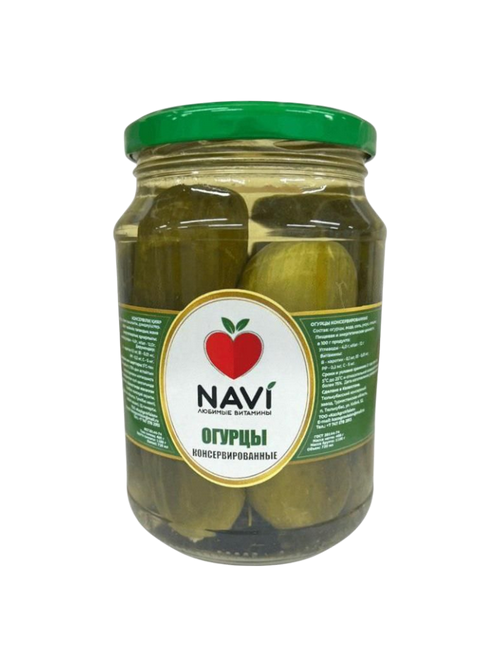 ОГУРЦЫ NAVI КОНСЕРВИРОВАННЫЕ 6-9СМ 720МЛ