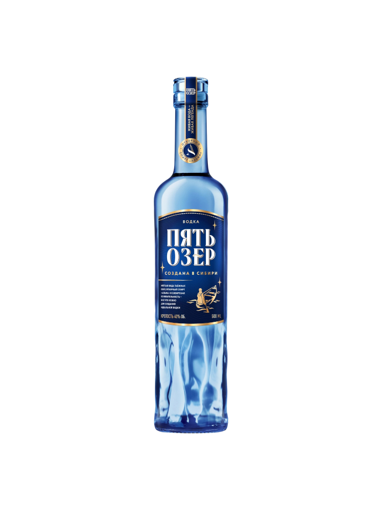 ВОДКА ПЯТЬ ОЗЕР 0.5Л - фото 1