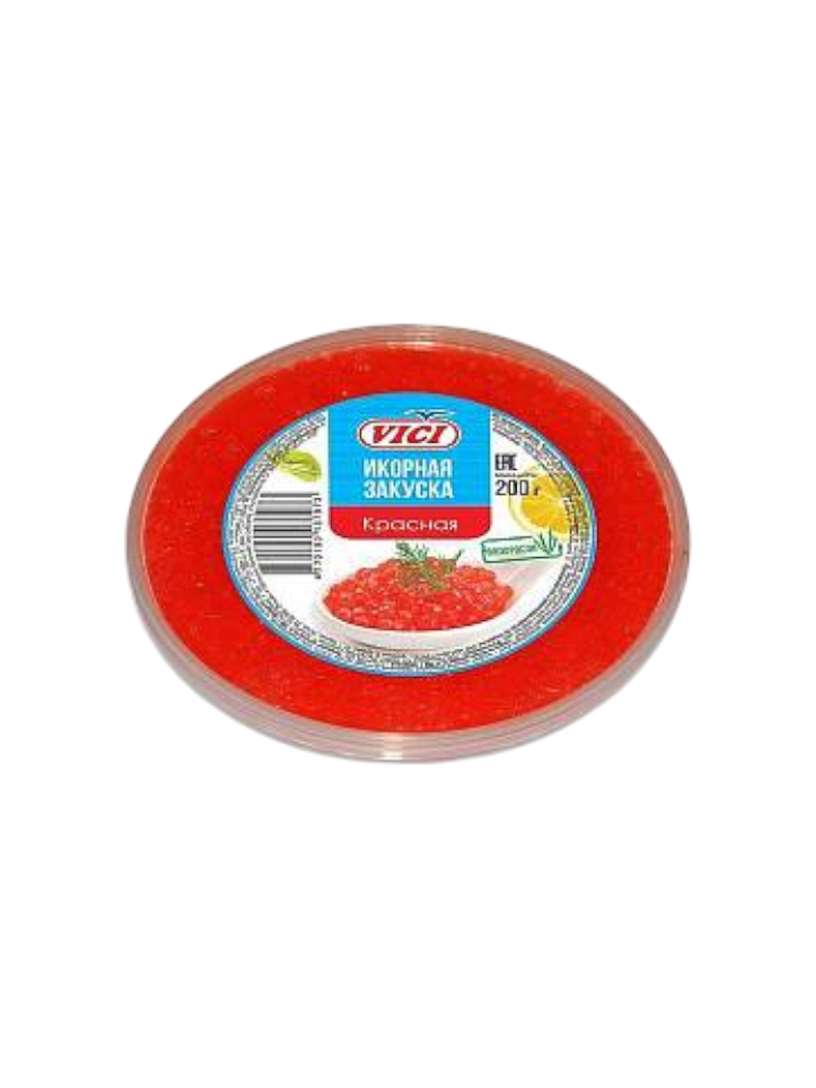 ИКОРНАЯ ЗАКУСКА VICI 200Г КРАСНАЯ АЛЬГИНОВАЯ