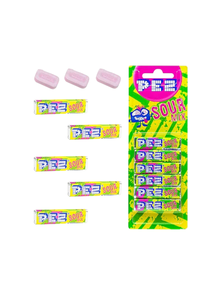 ДРАЖЕ PEZ 25,5ГР БЛИСТЕР 6-ШТУК КИСЛЫЙ МИКС