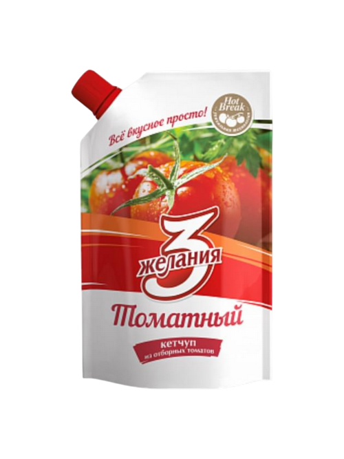 КЕТЧУП 3 ЖЕЛАНИЯ 250Г ТОМАТНЫЙ 