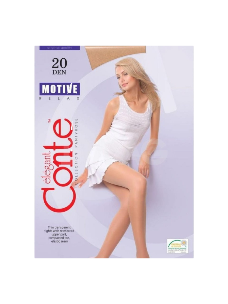КОЛГОТКИ ЖЕНСКИЕ CONTE ELEGANT MOTIVE 20 Р5 NERO