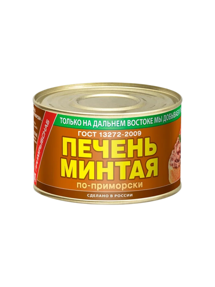 КОНСЕРВЫ ПРИМРЫБСНАБ 240Г ПЕЧЕНЬ МИНТАЯ ПО-ПРИМОРСКИ