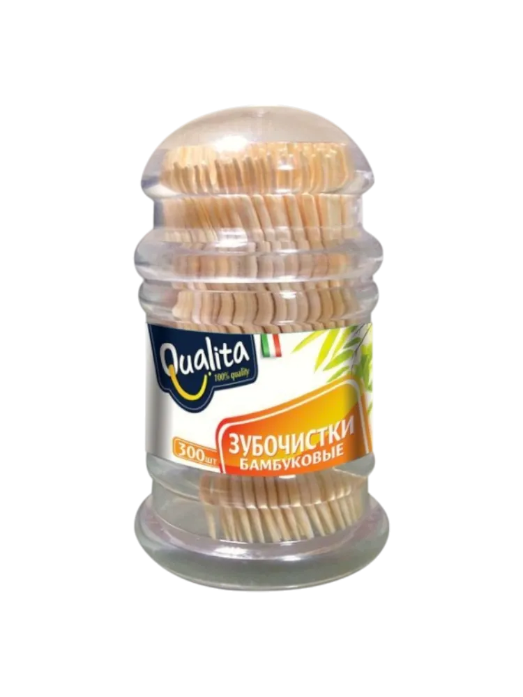 ЗУБОЧИСТКИ QUALITA 300ШТ БАМБУКОВЫЕ