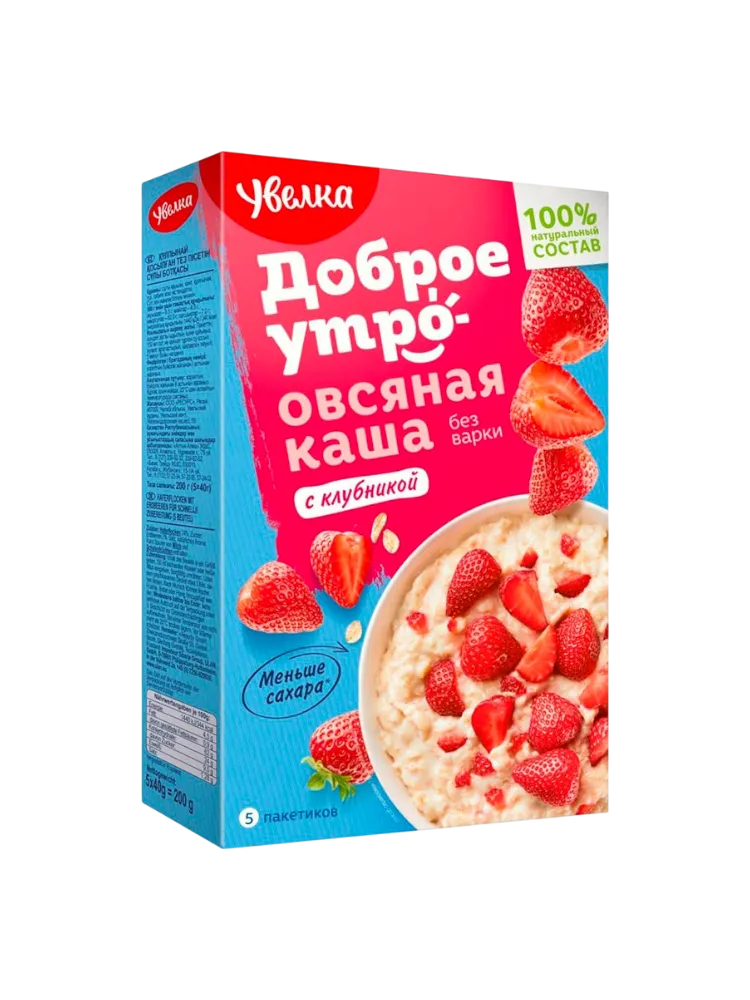 КАША УВЕЛКА 5*40Г ОВСЯНАЯ С КЛУБНИКОЙ 