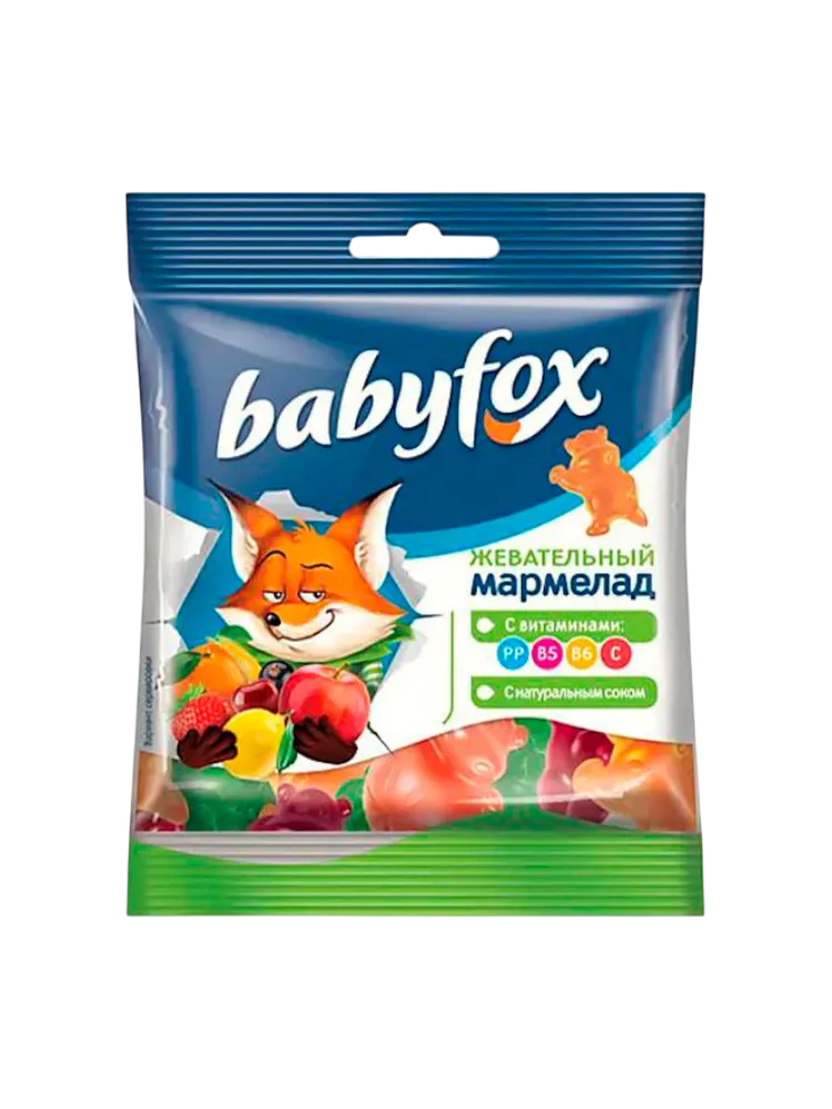 ЖЕВ МАРМЕЛАД BABYFOX 30Г БЕГЕМОТЫ