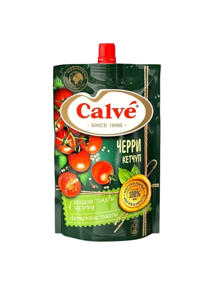 КЕТЧУП CALVE 350Г ПОМИДОРЫ ЧЕРРИ Д/П