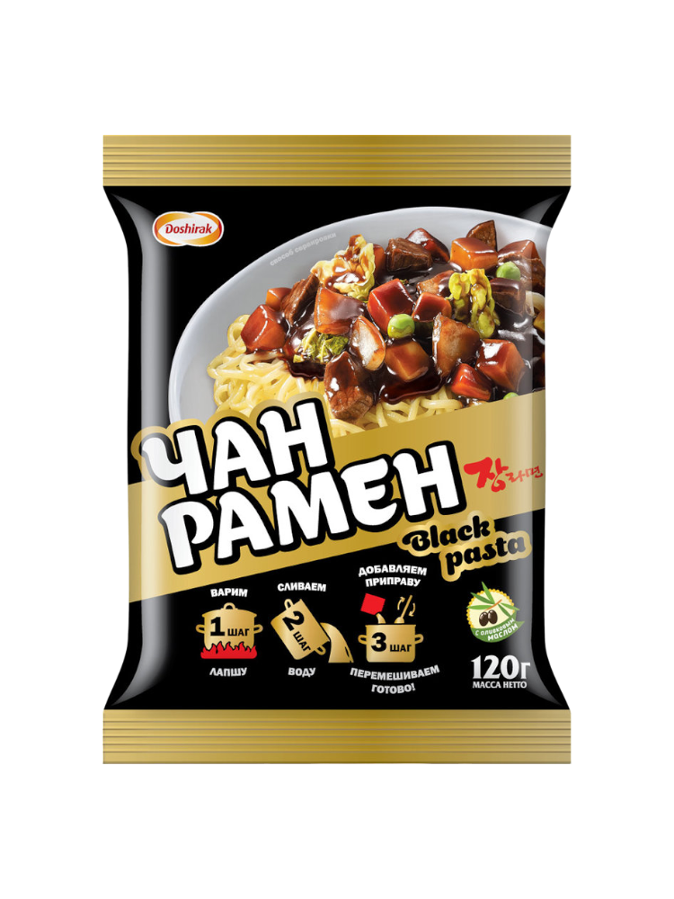 ЛАПША ДОШИРАК 120Г ЧАН РАМЕН BLACK PASTA М/У