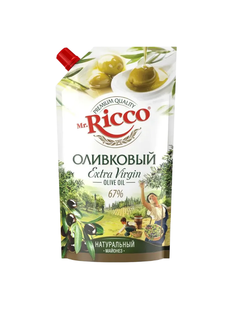МАЙОНЕЗ MR RICCO 400МЛ ORGANIC ОЛИВКОВЫЙ 67% Д/П