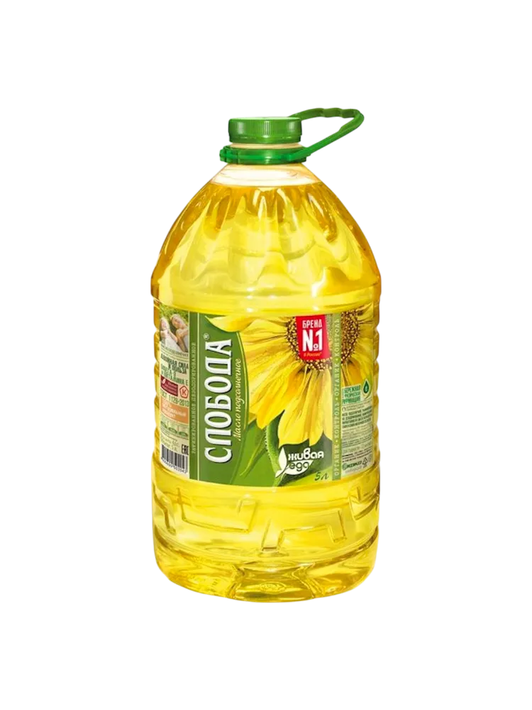 МАСЛО ПОДСОЛ СЛОБОДА 5Л РАФИНИРОВАННОЕ В/С