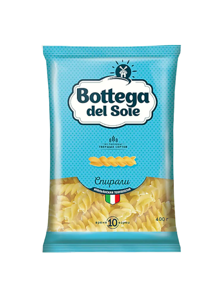 МАКАРОНЫ BOTTEGA DEL SOLE 400ГР СПИРАЛИ