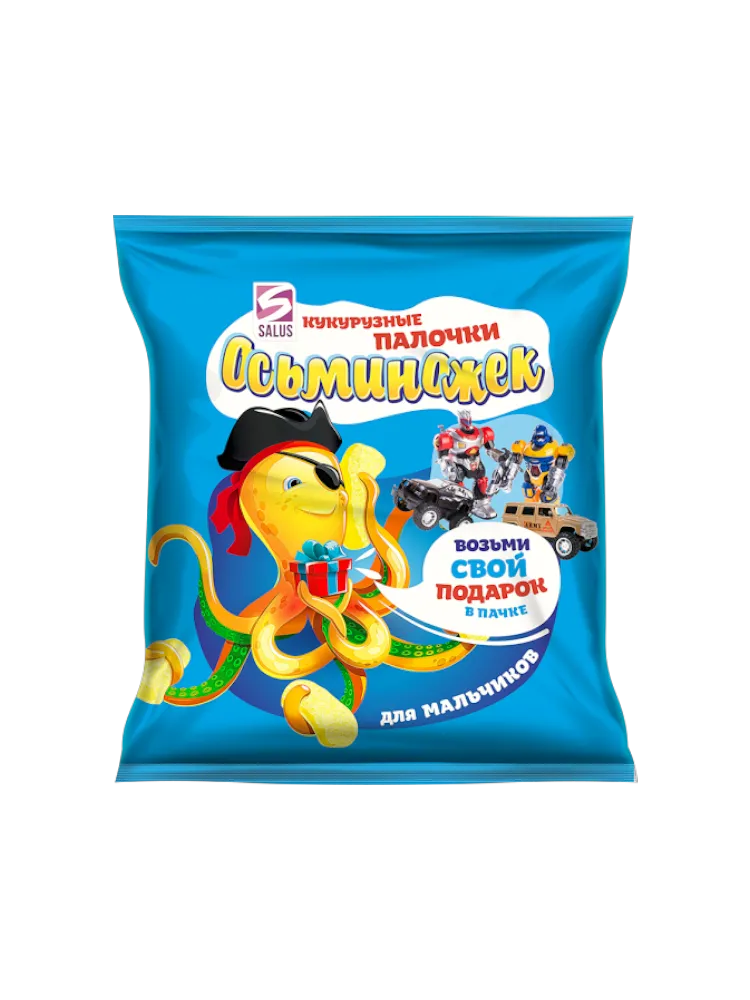 КУКУРУЗНЫЕ ПАЛОЧКИ ОСЬМИНОЖЕК 150Г ИГРУШКА ДЛЯ МАЛ