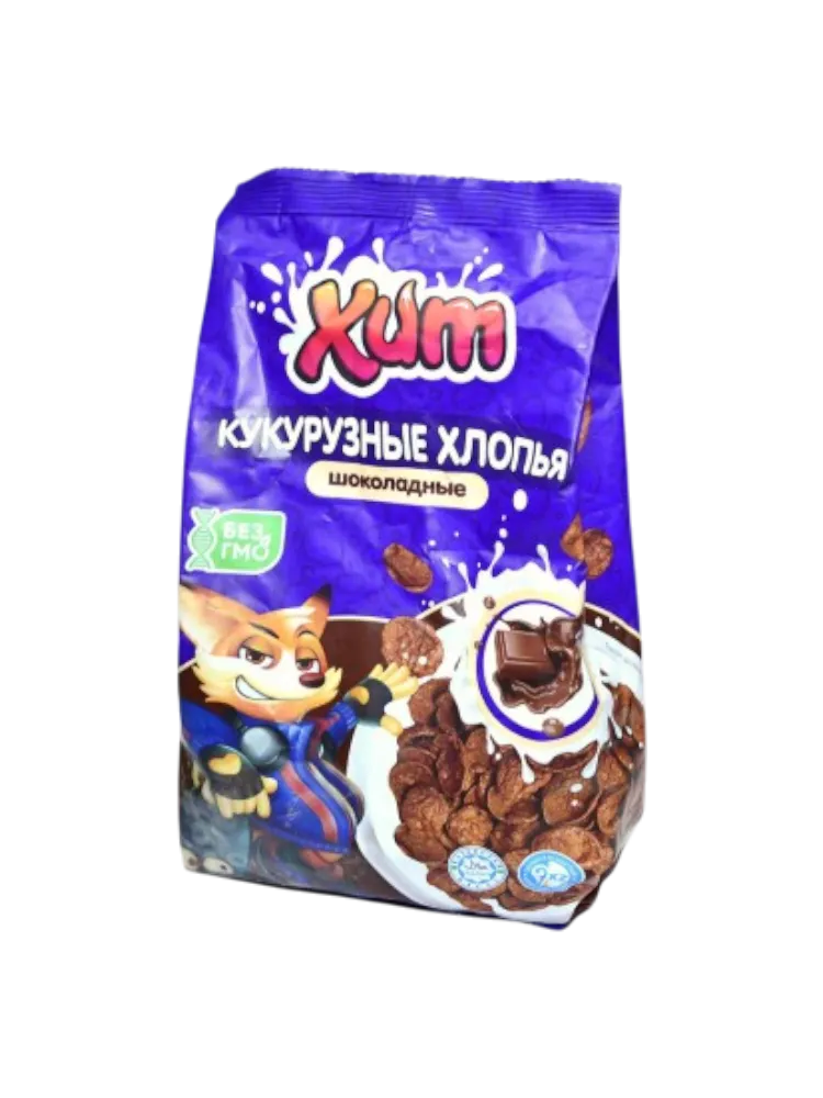 КУКУРУЗНЫЕ ХЛОПЬЯ ХИТ ШОКОЛАДНЫЕ 150 ГР