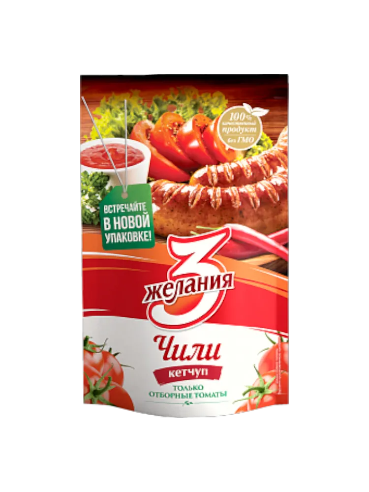 КЕТЧУП 3 ЖЕЛАНИЯ 100Г ЧИЛИ