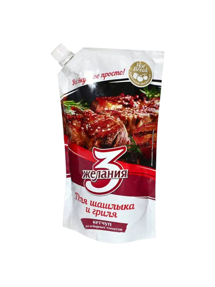 КЕТЧУП 3 ЖЕЛАНИЯ 450Г Д/ШАШЛЫКА И ГРИЛЯ