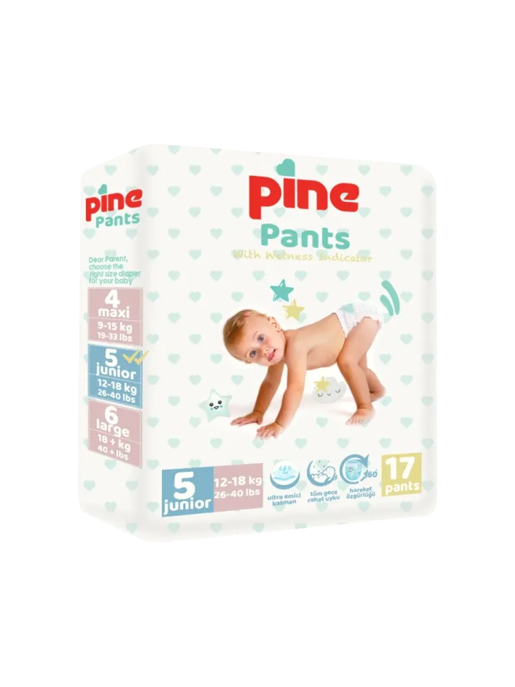 ДЕТСКИЕ ТРУСИКИ PAIN PANTS ECO PACK JUNIOR 12-18КГ РАЗМЕР5 17ШТ