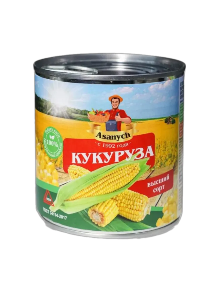 КУКУРУЗА АСАНЫЧ 425Г Ж/Б КЛЮЧ