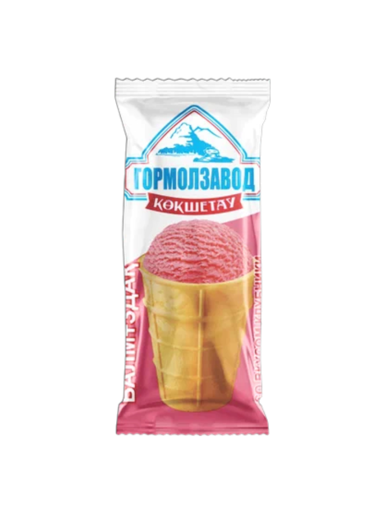 МОРОЖЕНОЕ ГМЗ 80ГР СЛИВОЧНОЕ СО ВКУСОМ КЛУБНИКИ СТАК 