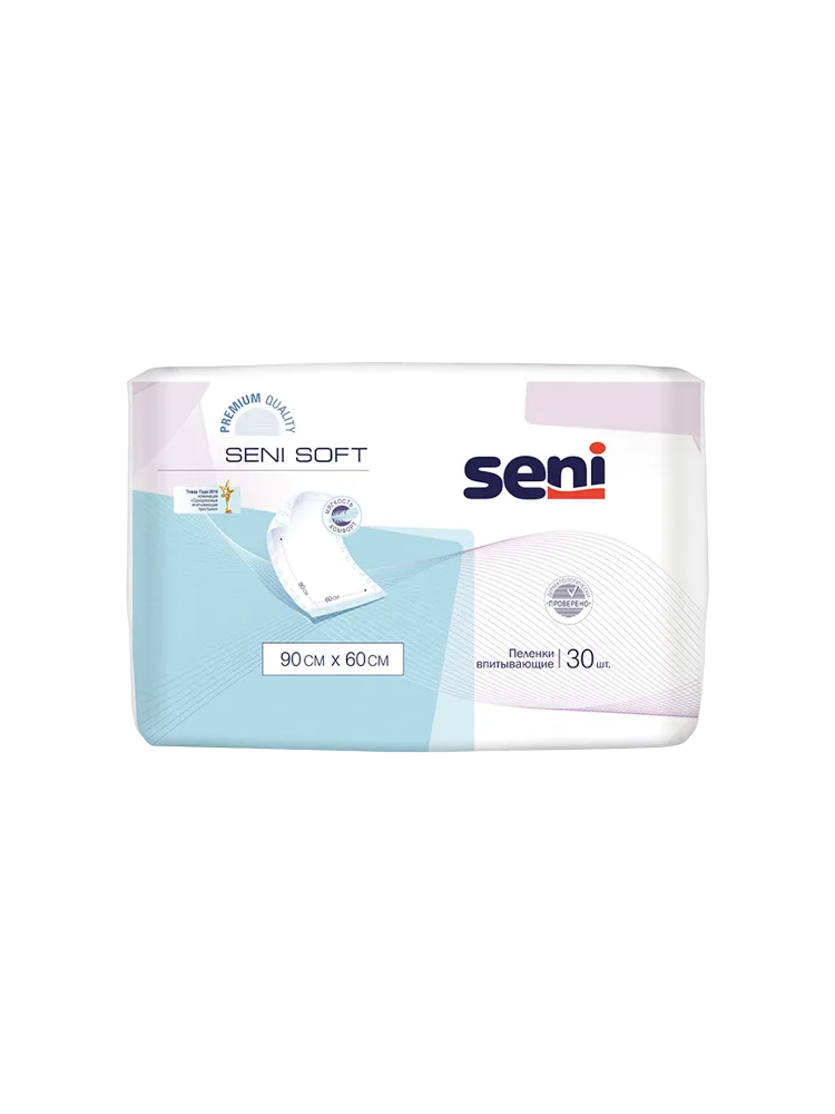 ПЕЛЕНКИ УРОЛОГИЧЕСКИЕ SENI 90*60СМ SOFT № 30.